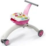 Tiny Love 5-in-1 Here I Grow, Lauflernhilfe und Aufsitzspielzeug für Babys, Laufrad für Babys mit Sicherheitsbremse, Schiebespielzeug für Babys, 6 Monate - 3 Jahre, Meadow Days, Rosa