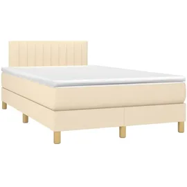 vidaXL Boxspringbett 120 x 200 cm Creme