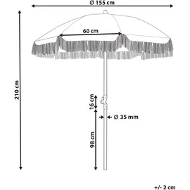 Beliani Mondello Ø 150 cm Orange