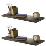 Mojawo Wandregal 120 x 23,5 x 3,8 cm Schwarz