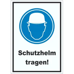 Schutzhelm tragen Aufkleber A7 (74x105mm)
