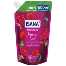Isana Berry Love Flüssigseife Nachfüllbeutel 500 ml