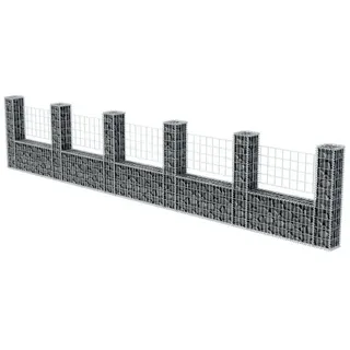 vidaXL Gabionenkorb U-Form Stahl 570×20×100 cm