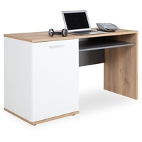 Schreibtisch TEYANA (BHT 130x75x50 cm) BHT 130x75x50 cm weiß Winkelschreibtisch