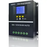 MPPT 36V / 48V / 24V / 12V Solar Charge Controller Tools 100A / 80A / 60A LCD Dual USB Blei Säure Lithium Batterien Schnellladegerät (60A)