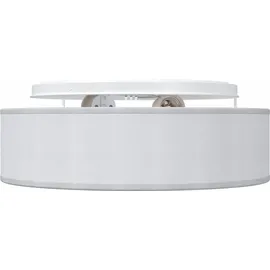 vidaXL Deckenlampe grau 1 E27 Stoff