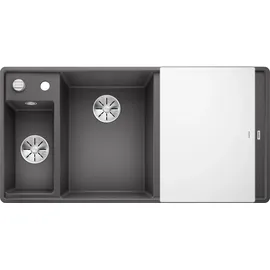 Blanco Axia III 6 S-F links Flächenbündig granitfelsgrau Handbetätigung 990 x 500 mm
