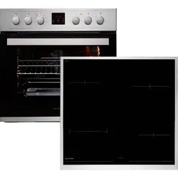 Sharp - K-62D19IM0-EU - Einbau-Herdset - Ceran - Edelstahl