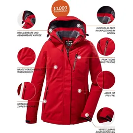 KILLTEC Damen Funktionsjacke KOW 140 WMN Jckt wasserdicht, Winddicht, atmungsaktiv 00400-rot 38