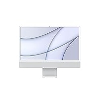 Apple iMac 24" All-In-One Desktop PC System (Mitte 2021), M1, 8GB RAM, SSD 256GB, M1 8-core GPU, macOS Big Sur, INT KB, Silber