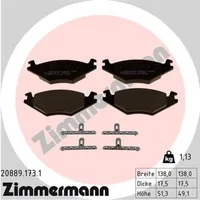 ZIMMERMANN Bremsbelagsatz, Scheibenbremse