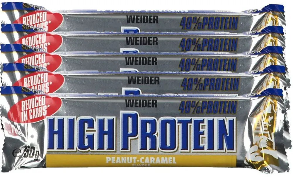 Weider 40 % High Protein Low Carb, Erdnuss-Karamell, Riegel