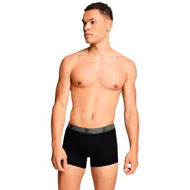 Puma Boxershorts 2er Pack Schwarz/Grün M