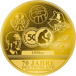 Deutschlands Jubiläums-Goldprägung "Die 1950er"