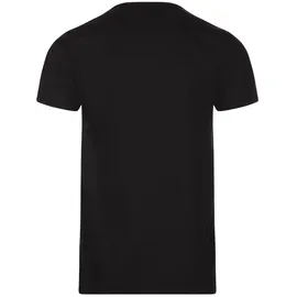 TRIGEMA T-Shirt "TRIGEMA V-Shirt Slim Fit", Jungen, Gr. M, schwarz, Single Jersey, 100% Baumwolle, Basic, lang, V-Ausschnitt, Shirts T-Shirt