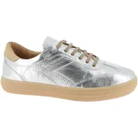 Andrea Conti Damen Low Top Freya Sneaker, Silber/Camel, 41