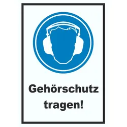 Gehörschutz tragen Schild A2 (420x594mm)