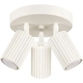 Sollux Lighting Deckenlampe 3 Flammig rund Aluminium beige