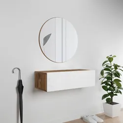 Garderoben-Set INOSIGN "PARIS", braun (votan eichefarben, weiß hochglanz), Kastenmöbel-Sets, Garderoben- Set Breite 70cm, ideal für schmale Flure