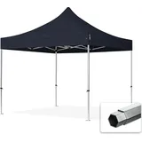TOOLPORT 3x3m Aluminium Faltpavillon, Professional Alu 40mm, schwarz