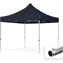 TOOLPORT 3x3m Aluminium Faltpavillon, Professional Alu 40mm, schwarz