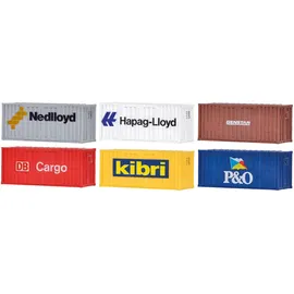 Kibri 20-Fuß-Container 6er Set 10924 H0
