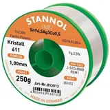 Stannol Kristall 611 Fairtin Lötzinn, bleifrei bleifrei Sn96,5Ag3Cu0,5 250g 1mm