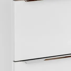 Lomadox Lomado Waschbeckenschrank, weiß, Holzwerkstoff, 141x60x46 cm Badezimmer, Badezimmerschränke, Waschtischkombinationen