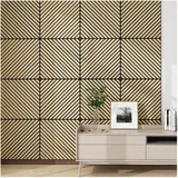 [neu.holz] Akustik-Wandpaneel Vang hell beige 12 St. 60 x 60 cm