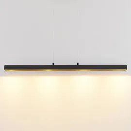 LINDBY LED Solvina Modern in Schwarz aus Metall 4-flammig Wohnzimmerleuchte