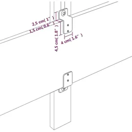 vidaXL Kopfteile 2 Stk. Dunkelgrün 100x5x78/88 cm Samt - Grün