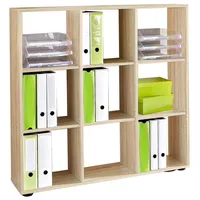 FMD Raumteilerregal Mega 5 Standregal 9 Fächer 1-tlg. Braun