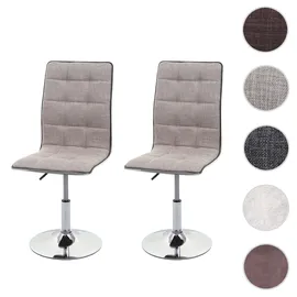MCW Esszimmerstuhl MCW-C41-2-h Stoff creme-grau 2er Set
