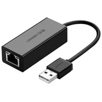 UGREEN USB 2.0 10/100Mbps Ethernet Adapter Netzwerkadapter kompatibel mit MacBook, Surface Pro, Switch Spielkonsole, Mi Box 3/S unter Windows 11/10/8.1/8/7, Linux, Mac OS (Schwarz)