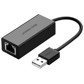 UGREEN USB 2.0 10/100Mbps Ethernet Adapter Netzwerkadapter kompatibel mit MacBook, Surface Pro, Switch Spielkonsole, Mi Box 3/S unter Windows 11/10/8.1/8/7, Linux, Mac OS (Schwarz)