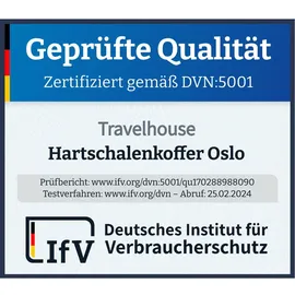 TRAVELHOUSE Oslo 4-Rollen 75 cm / 102 l silber/rot/grau/schwarz