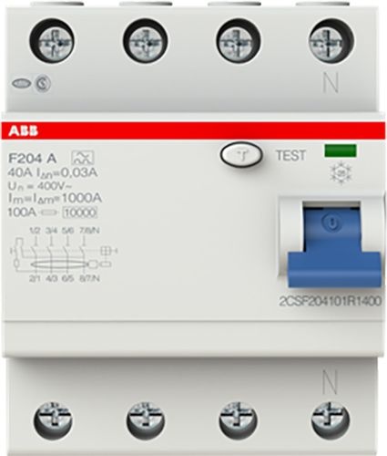 ABB FI-Schutzschalter Pro M compact F204 A-40 40 A, 4-polig, 0,03 A