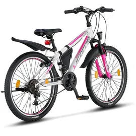 licorne bike gmbh Licorne Bike Guide Premium Mountainbike 24 Zoll RH 31 cm weiß/rosa