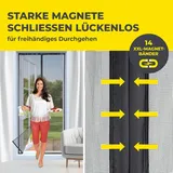 EasyMaxx Insect Protect Insektenschutzvorhang mit XXL-Magnetbändern | 100 x 210 cm | Schwarz
