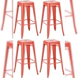 CLP 4er Set Barhocker Joshua rot