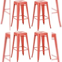 CLP 4er Set Barhocker Joshua rot
