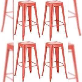 CLP 4er Set Barhocker Joshua rot
