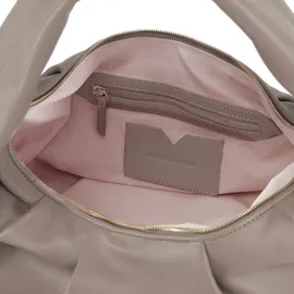 LES VISIONNAIRES Greta Essential Schultertasche Leder 43 cm grau
