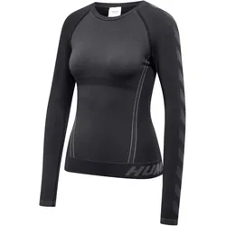 hummel hmlTE CHRISTEL Seamless Funktionsshirt Damen black/asphalt melange L