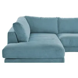 jette home Ecksofa Cord Sila ¦ türkis/petrol ¦ Maße (cm): B: 325 H: 85 T: 224.0