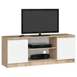 akord furniture factory AKORD Fernsehkommode 140 cm Sonoma-eiche 2 Regale