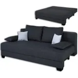 Roller Boxspringsofa - schwarz - Dauerschläfer - mit Staukasten