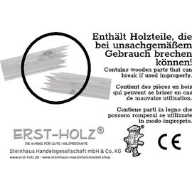 Erst-Holz Runder Tisch 103 x 74,5 x 103 cm beige