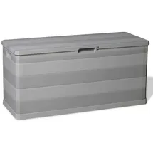 vidaXL Gartenbox Auflagenbox Kissenbox Gartentruhe Truhe Kiste Aufbewahrungsbox Garten Kissentruhe Mehrzwecktruhe Grau 117x45x56cm 280L
