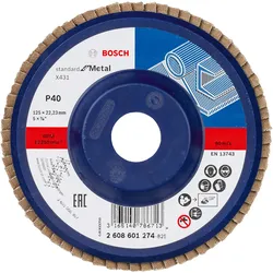 Bosch Fächerschleifscheibe X431 Standard for Metal, gerade - 2608601274